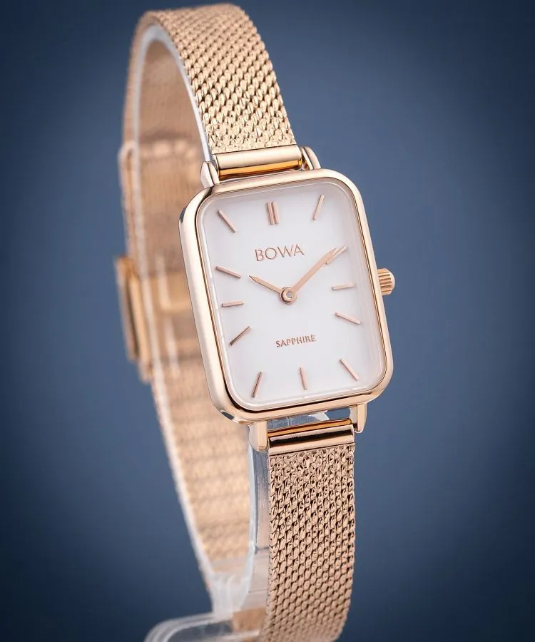 Ceas dama BOWA Dubai White Rose-Gold Mesh 20 DU207-27-107M