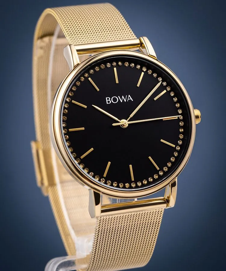 Ceas dama BOWA Rio Black-Gold Mesh 38 RI384-14-184M