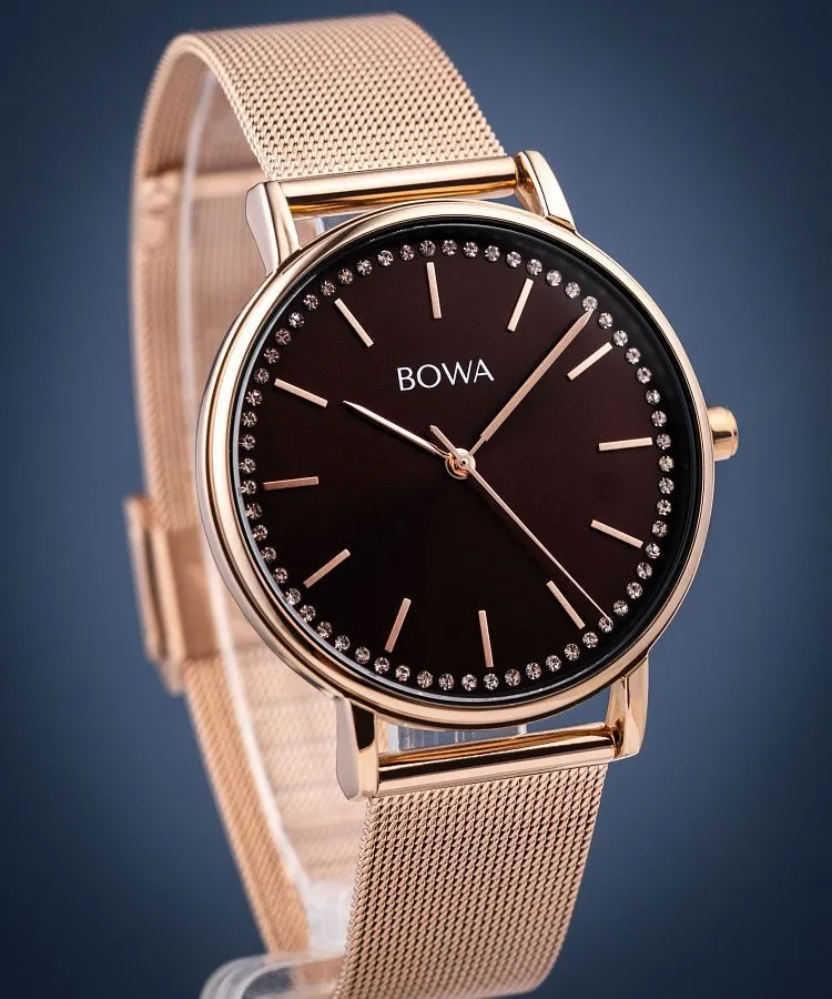 Ceas dama BOWA Rio Brown-Rose Gold Mesh 38 RI387-167-187M