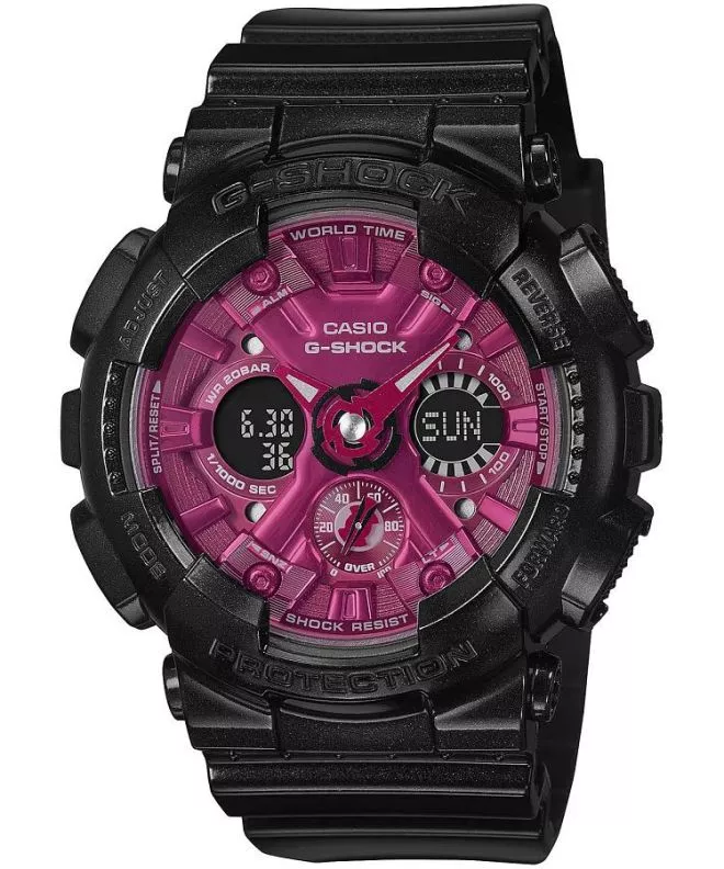 Ceas dama Casio G-Shock Black & Red GMA-S120RB-1AER