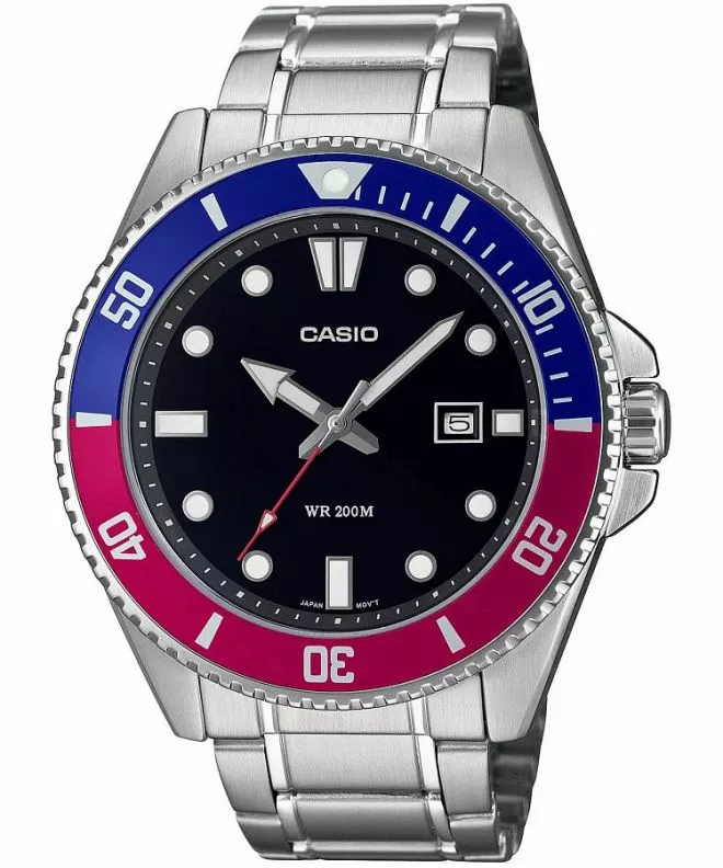 Ceas barbatesc Casio Duro Pepsi Diver MDV-107D-1A3VEF