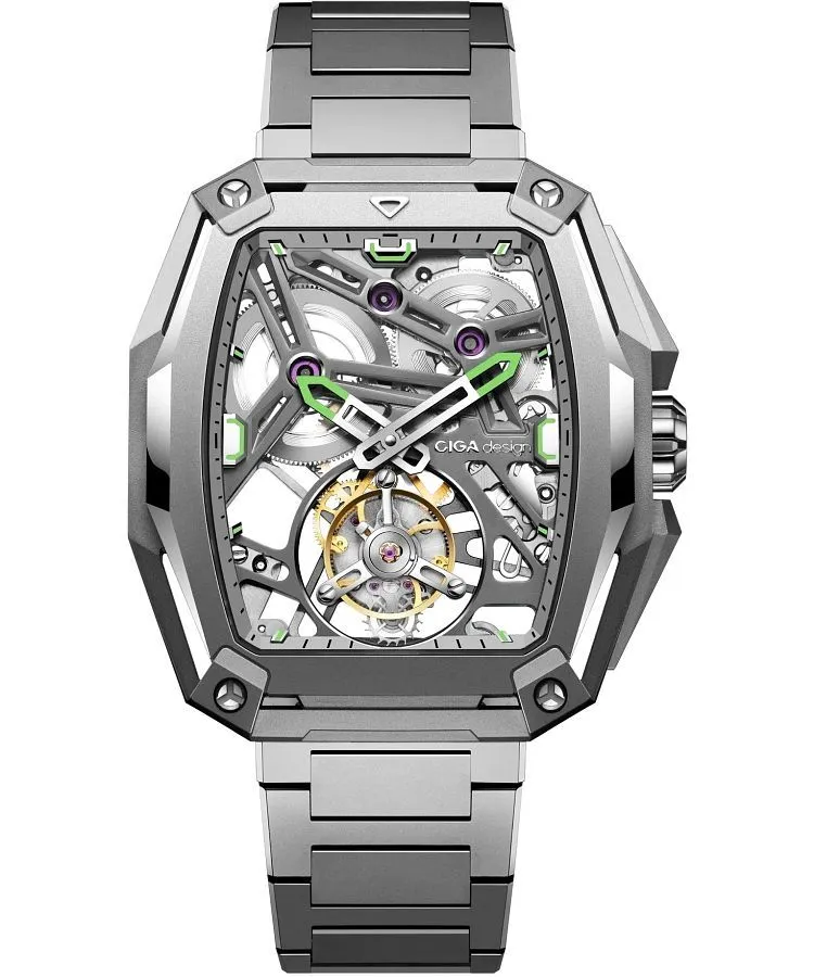 Ceas barbatesc Ciga Design Hunter Tourbillon Series Z Automatic Titanium Skeleton Z037-TT01-1T6B
