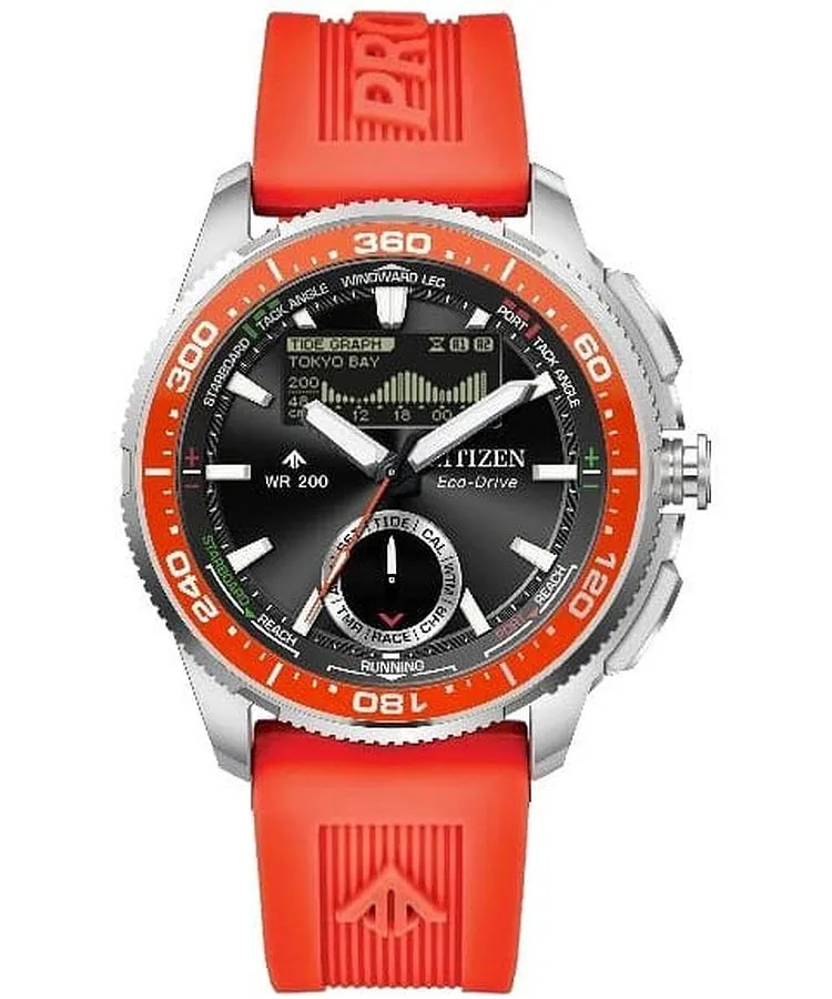 Ceas barbatesc Citizen Promaster Marine Wave Tracker Eco-Drive Chronograph JV3000-13E