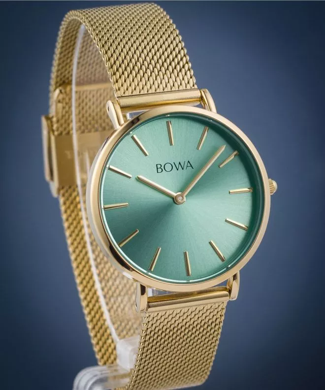 Ceas dama BOWA New York Petite Mint-Gold Mesh 34 NY344-114-184M