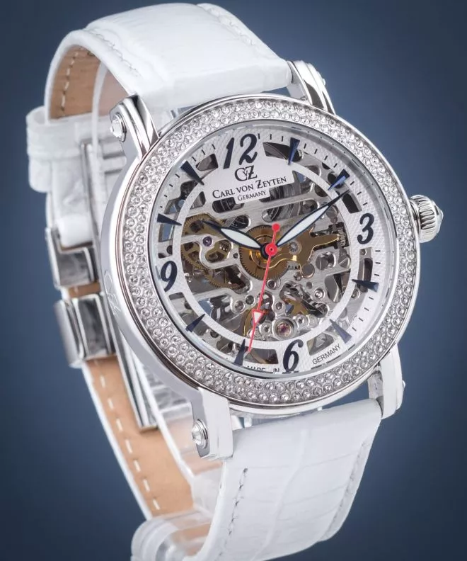 Ceas Dama Carl von Zeyten Wolfach Skeleton Automatic CVZ0061WH
