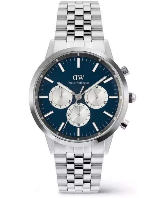 Ceas unisex Daniel Wellington Iconic Arch 5-Link Arctic Panda Chronograph DW00100874