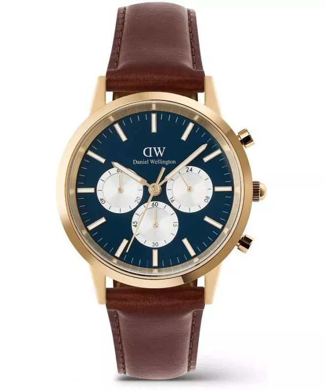 Ceas barbatesc Daniel Wellington Iconic St Mawes Arctic Panda Gold Chronograph DW00100875
