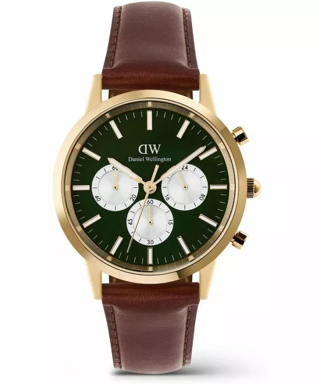 Ceas barbatesc Daniel Wellington Iconic St Mawes Emerald Panda Gold Chronograph DW00100876
