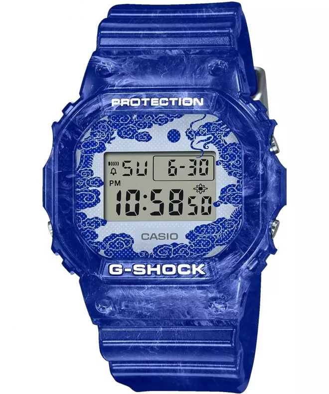 Ceas unisex Casio G-Shock Original Blue and White Pottery DW-5600BWP-2ER