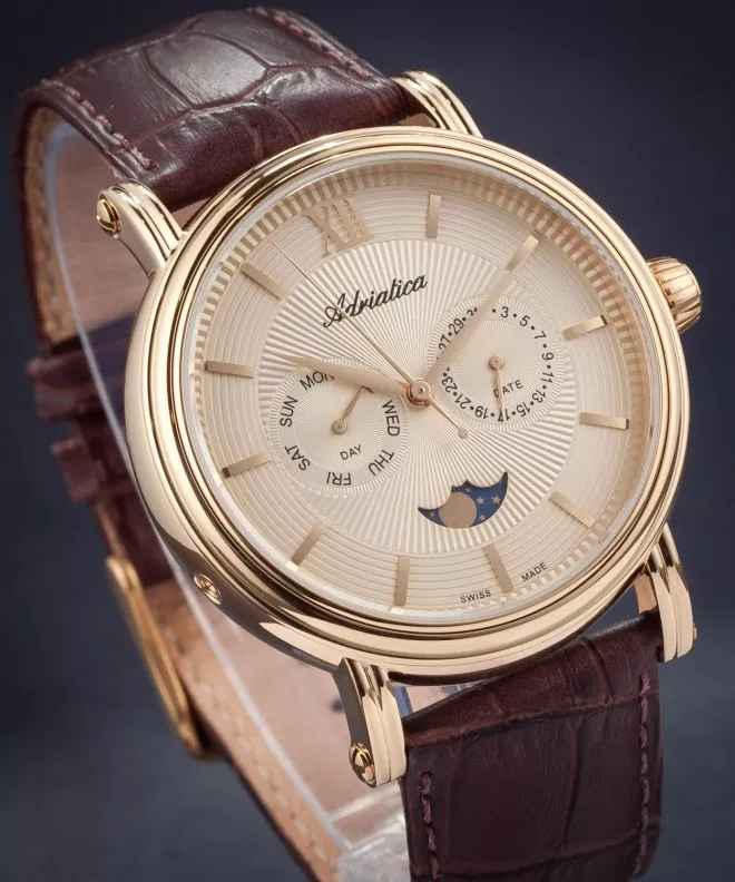 Ceas barbatesc Adriatica with Moon Phase A8236.1261QF