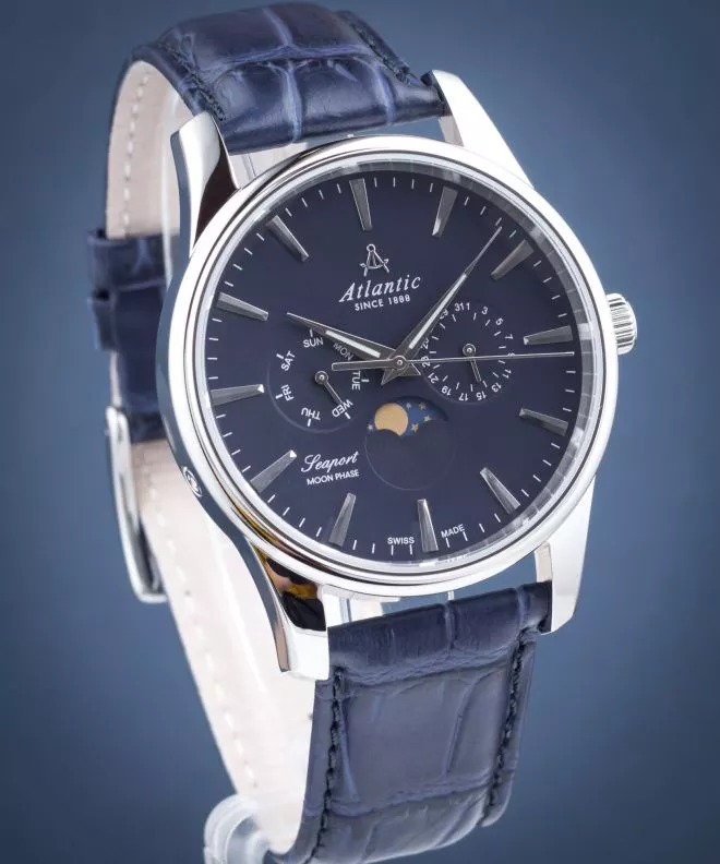Ceas Barbatesc Atlantic Seaport Moon Phase 56550.41.51