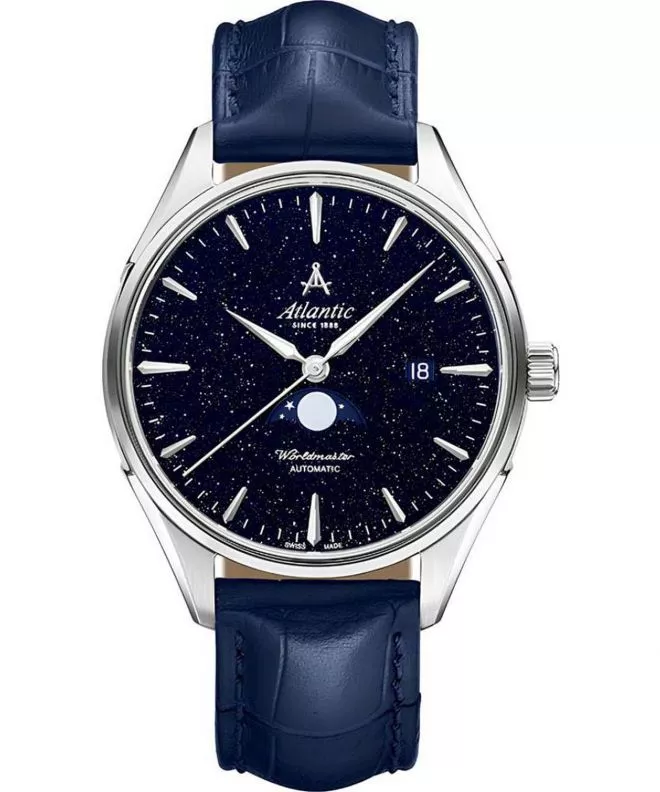 Ceas barbatesc Atlantic Worldmaster Automatic Nightsky Moonphase Blue Aventurine 52783.41.51