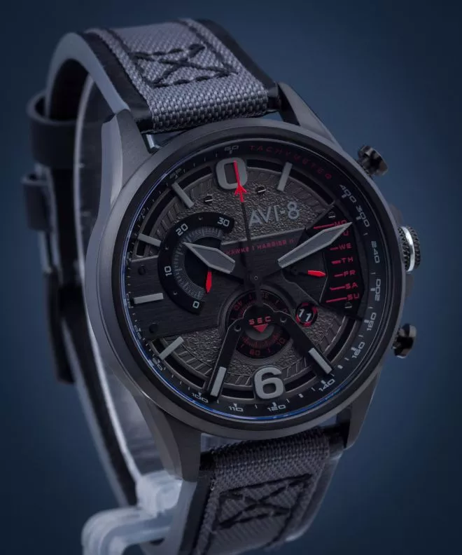 Ceas Barbatesc AVI-8 Hawker Harrier II Retrograde Chronograph AV-4056-05