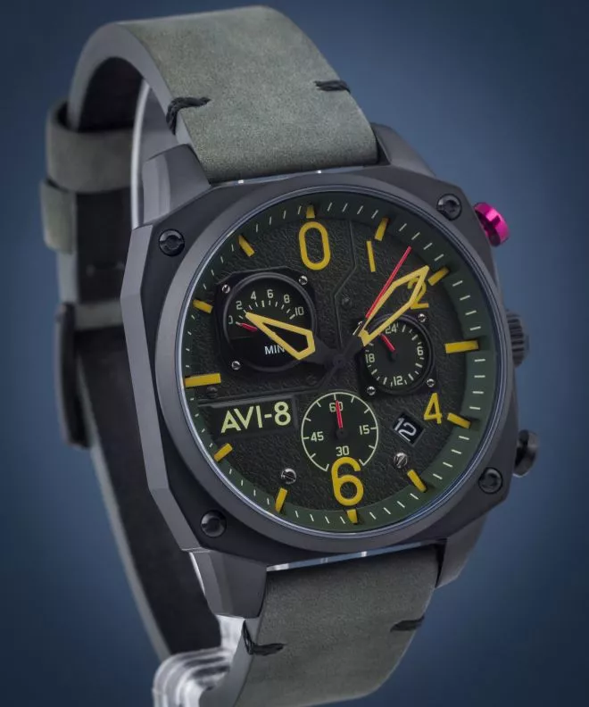 Ceas Barbatesc AVI-8 Hawker Hunter Retrograde Chronograph AV-4052-08