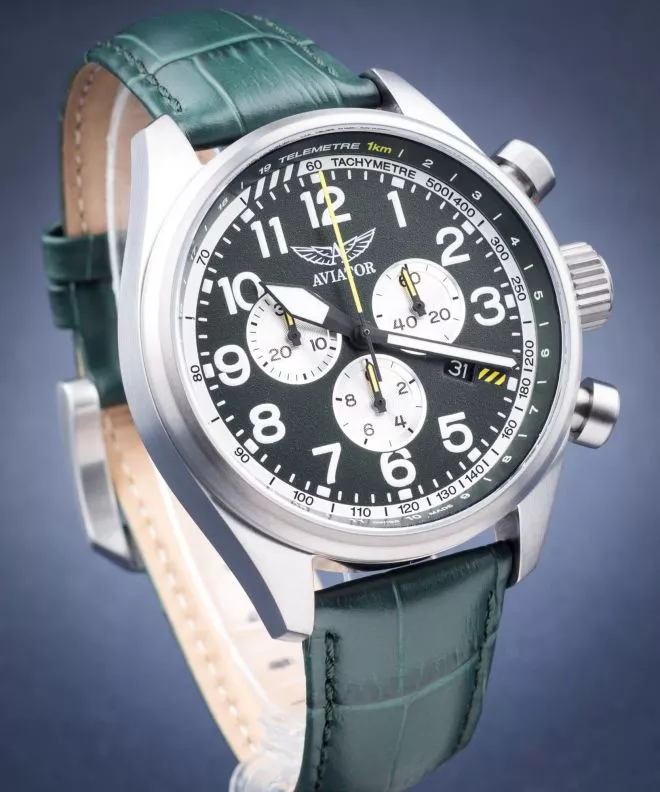 Ceas Barbatesc Aviator Airacobra P45 Chrono V.2.25.7.171.4