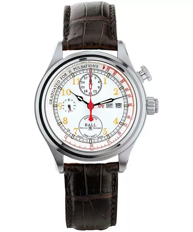 Ceas Barbatesc Ball Trainmaster Doctor'S Chronograph Limited Edition CM1032D-PT-L1J-WH
