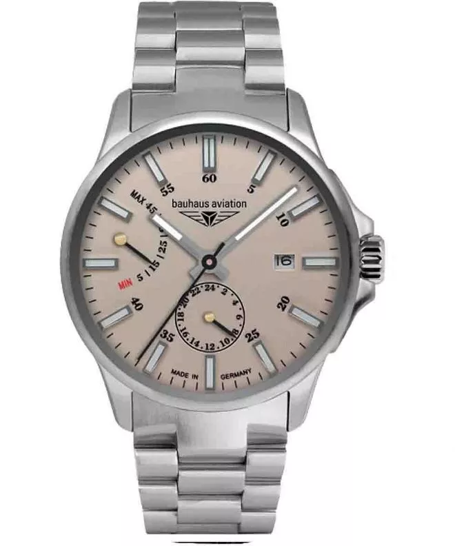 Ceas barbatesc Bauhaus Aviation Titanium Automatic Power Reserve 2860M-5