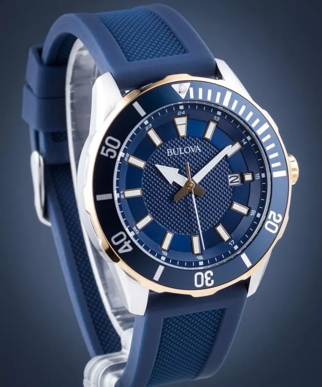 Ceas barbatesc Bulova Diver Gold Blue 100m 98B345