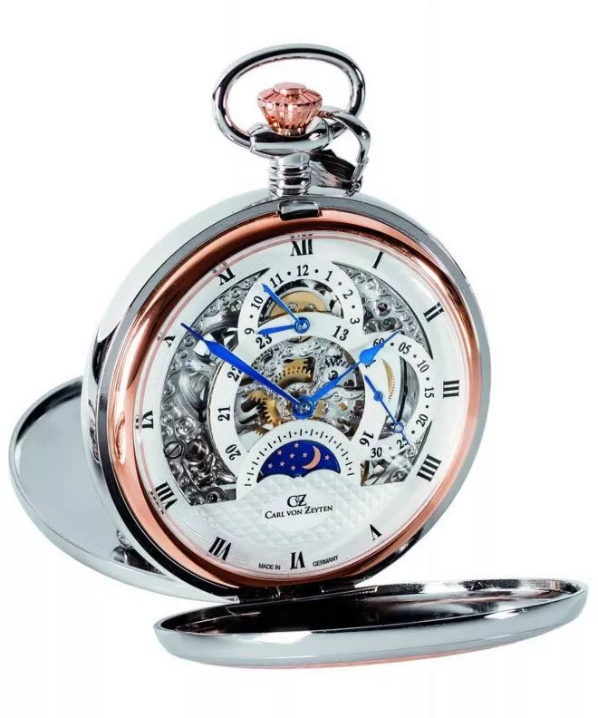 Ceas Barbatesc Carl von Zeyten Alb Pocket Skeleton Mechanical CVZ0040RSL