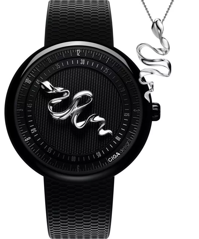 Ceas barbatesc Ciga Design Legend of Serpent Automatic Silver 925 Edition GPHG 2021 SET U037-BB02-W6B