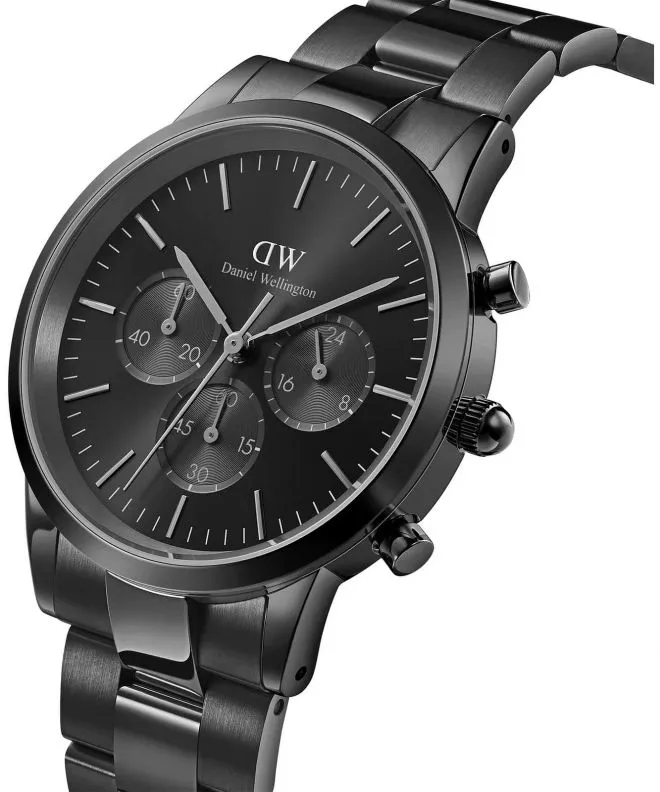 Ceas barbatesc Daniel Wellington Iconic Chronograph Link Onyx B 42 DW00100642
