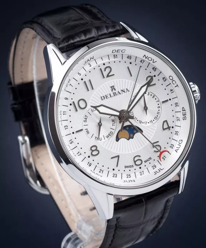 Ceas Barbatesc Delbana Retro Moonphase 41601.646.6.064