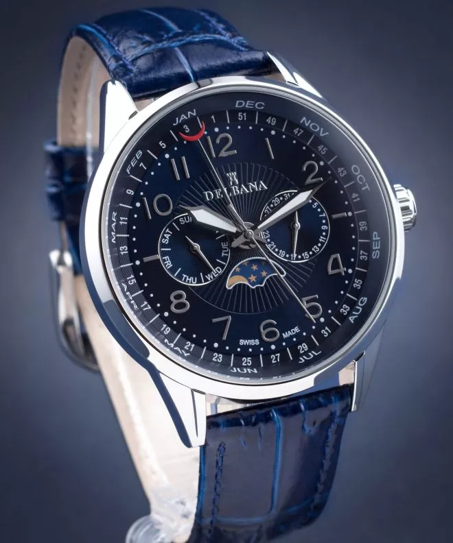 Ceas Barbatesc Delbana Retro Moonphase 41601.646.6.044
