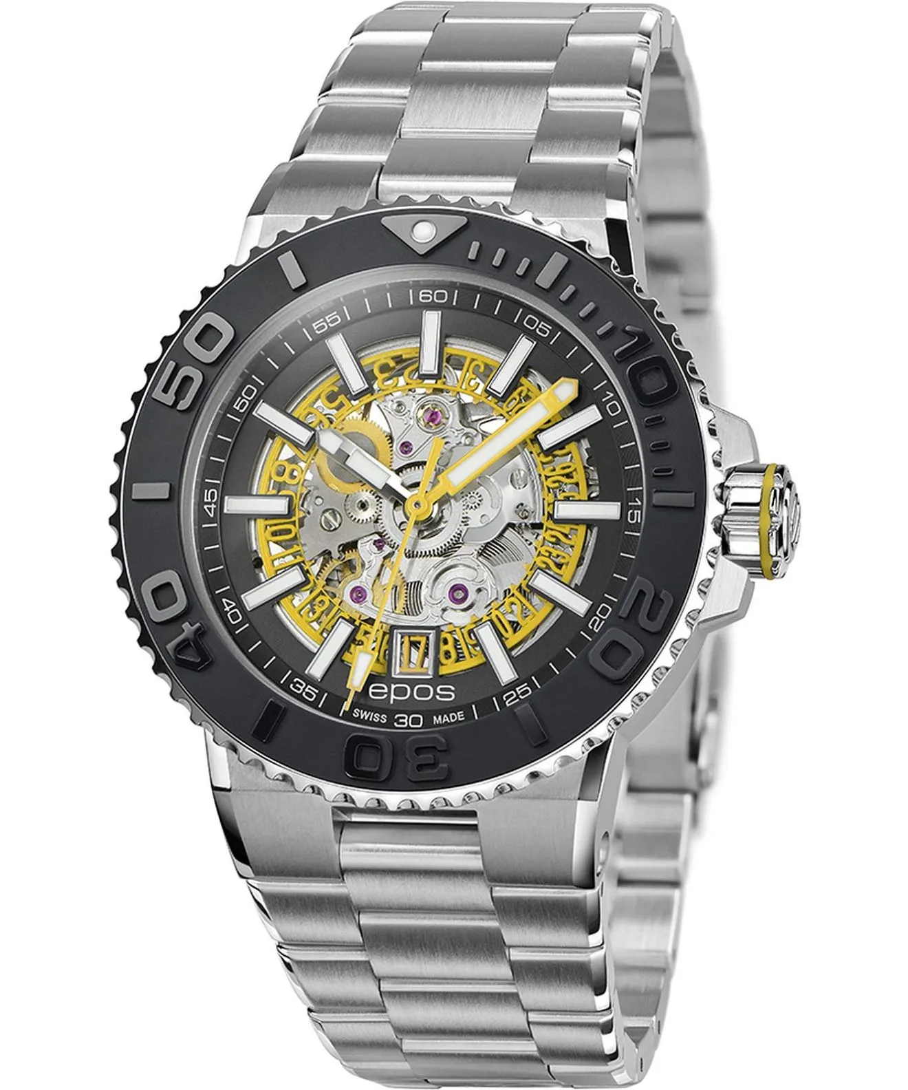 Ceas barbatesc Epos Sportive Diver Skeleton Automatic 3441.135.20.15.30