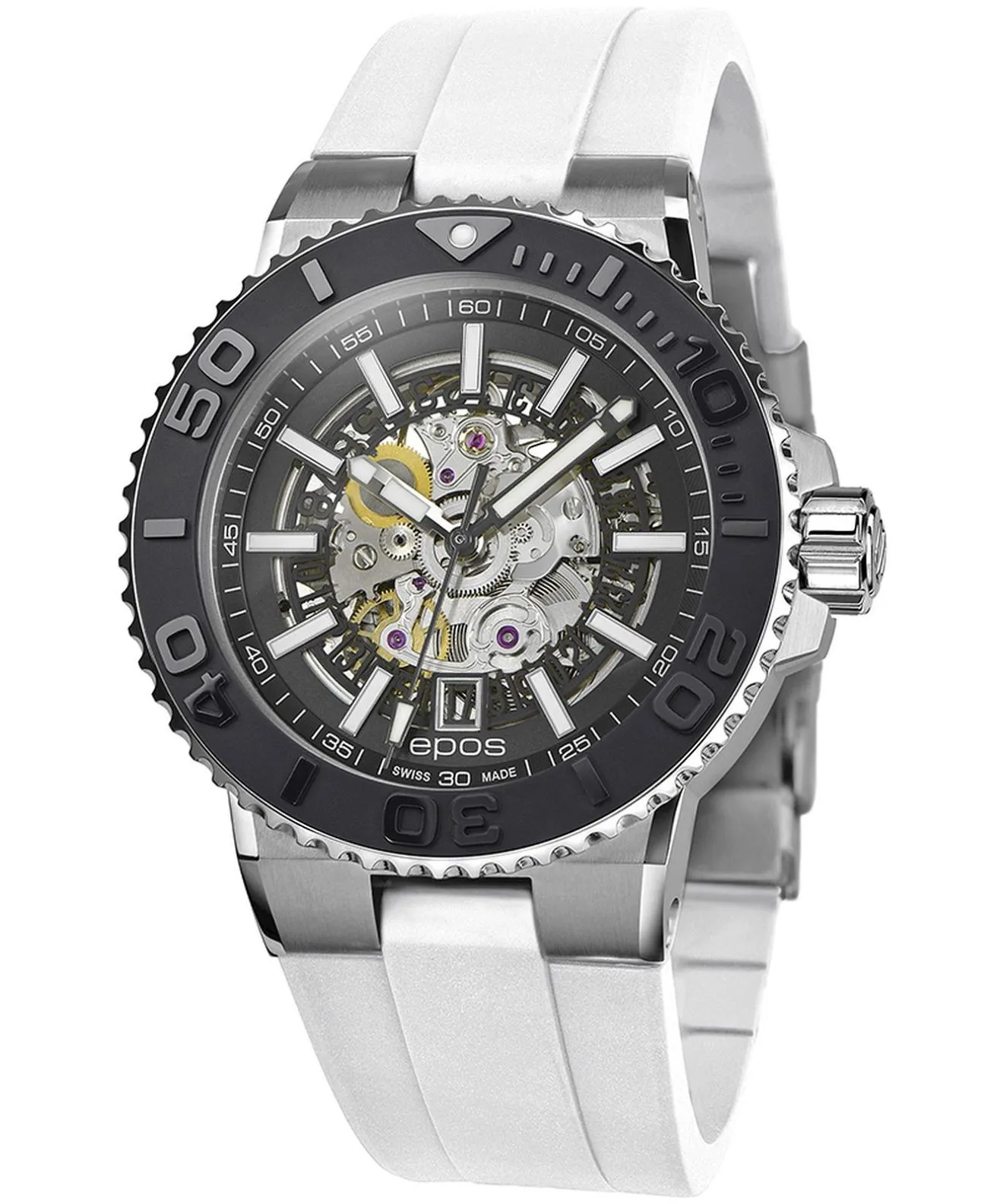 Ceas barbatesc Epos Sportive Diver Skeleton Automatic 3441.135.25.15.50