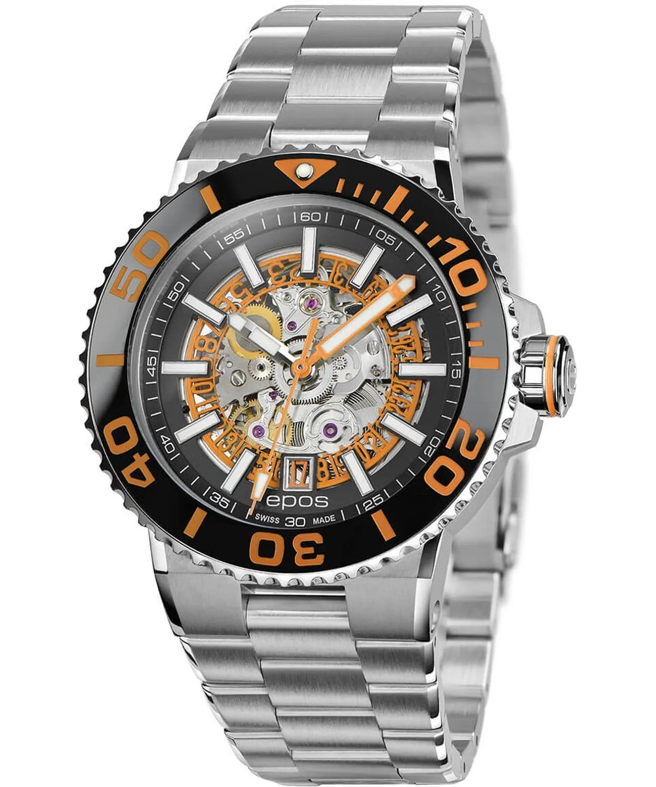 Ceas barbatesc Epos Sportive Diver Skeleton Automatic 3441.135.99.15.30