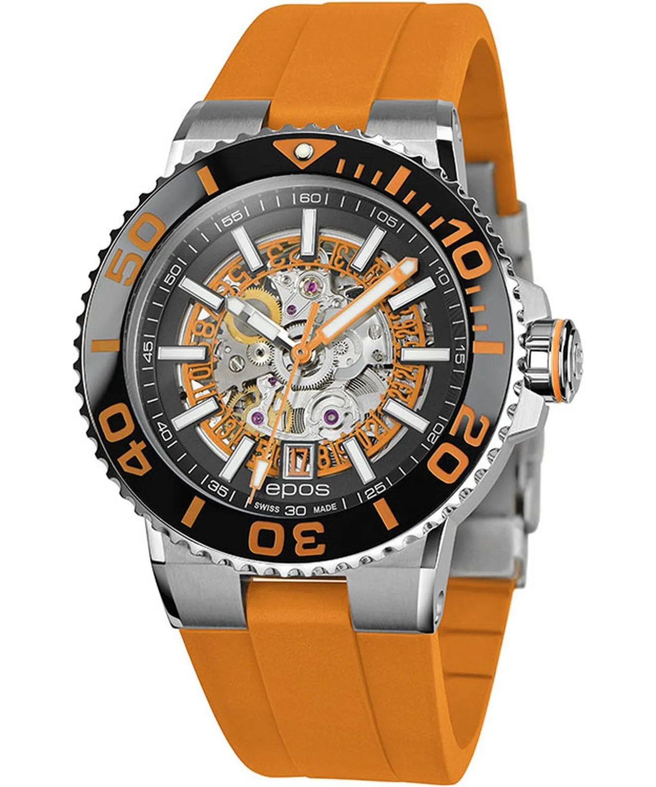 Ceas barbatesc Epos Sportive Diver Skeleton Automatic 3441.135.99.15.52