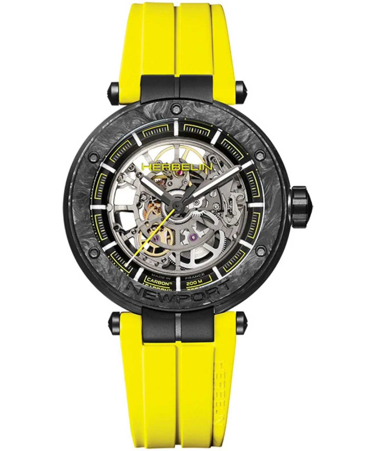 Ceas barbatesc Herbelin Newport Carbon Skeleton Titanium Automatic Limited Edition 1888SQCTN14CY