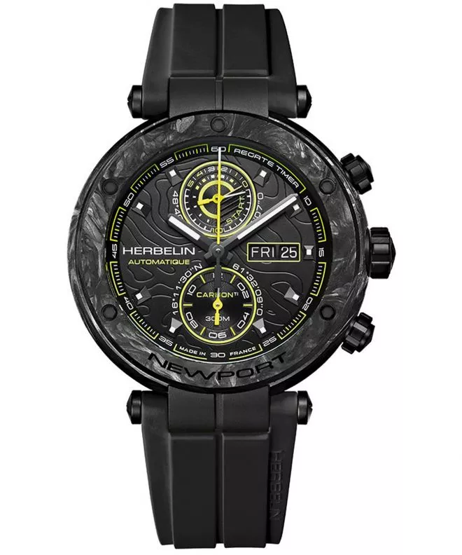 Ceas barbatesc Herbelin Newport Carbon Titanium Automatic Chronograph Limited Edition 288CTN14CA