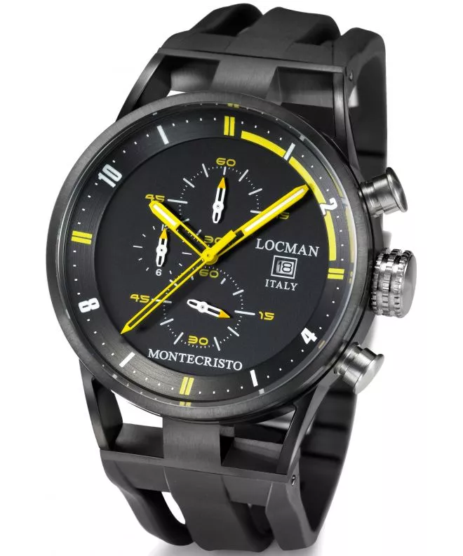 Ceas Barbatesc Locman Montecristo Chronograph 0510BKBKFYL0GOK