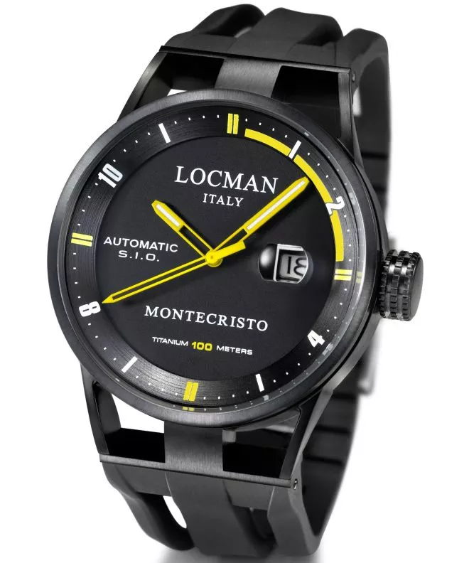 Ceas Barbatesc Locman Montecristo Automatic Titanium 0511BKBKFYL0GOK
