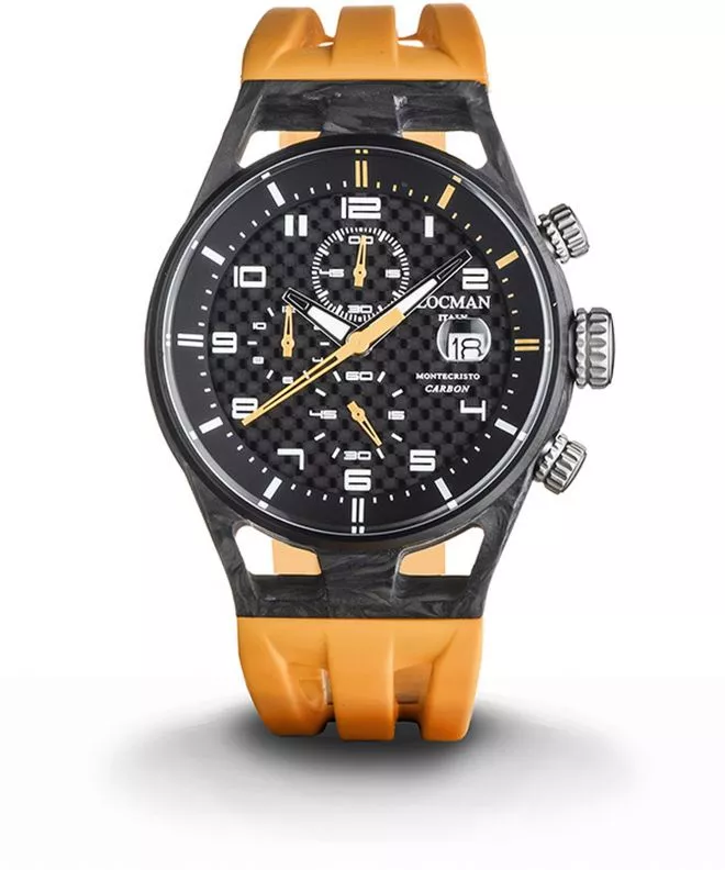 Ceas Barbatesc Locman Montecristo Carbon Chronograph 0545C09S-COCBWHSO