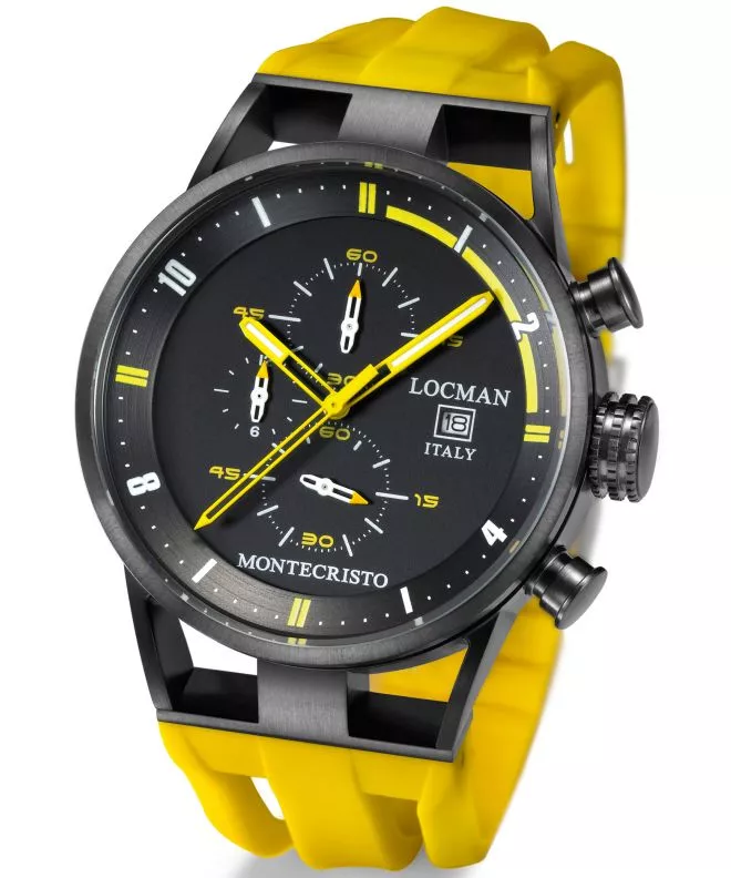 Ceas Barbatesc Locman Montecristo Chronograph 0510BKBKFYL0GOY
