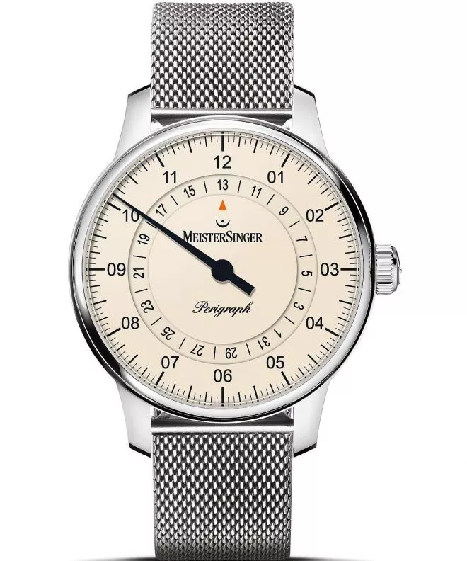 Ceas barbatesc Meistersinger Perigraph - 38mm Ivory BM1103_MLN18
