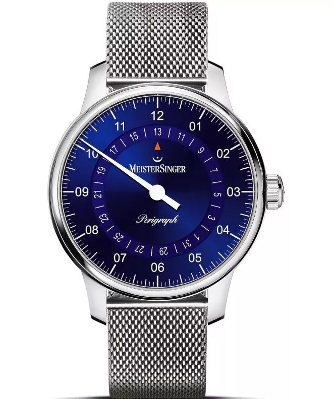 Ceas barbatesc Meistersinger Perigraph - 38mm Sunburst Blue BM1108_MLN18
