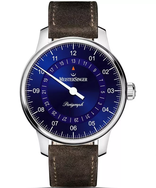 Ceas barbatesc Meistersinger Perigraph - 38mm Sunburst Blue BM1108_SV12