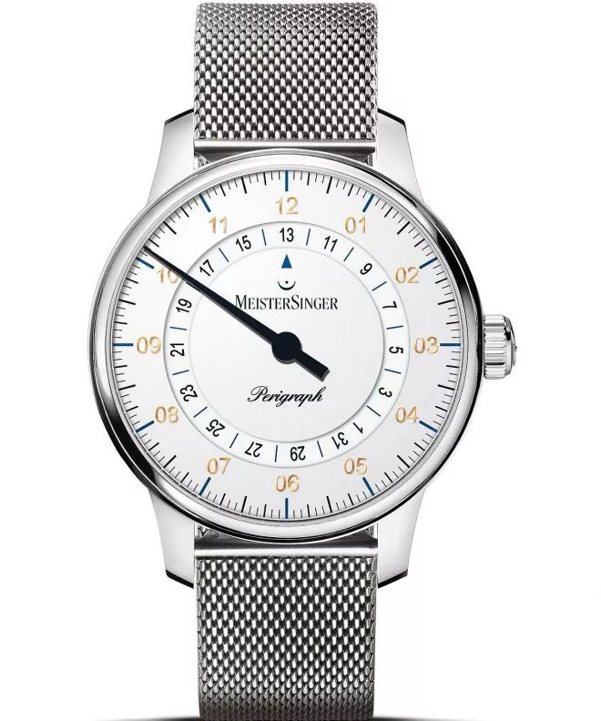 Ceas barbatesc Meistersinger Perigraph - 38mm White BM1101G_MLN18