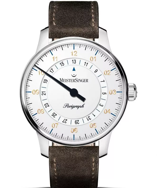 Ceas barbatesc Meistersinger Perigraph - 38mm White BM1101G_SV12