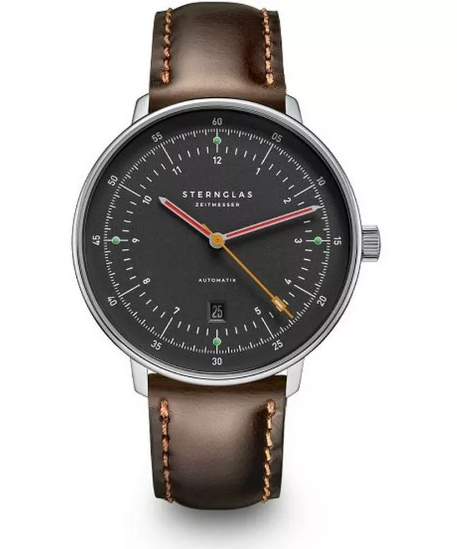 Ceas barbatesc Sternglas Hamburg Neugraphit Automatic S02-HH39-BR03