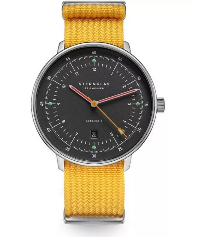 Ceas barbatesc Sternglas Hamburg Neugraphit Automatic S02-HH39-FI01 (S02-HH39-FI02)