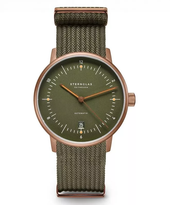 Ceas barbatesc Sternglas Naos Automatik dunkelgrün bronze S02-NA35-FI05