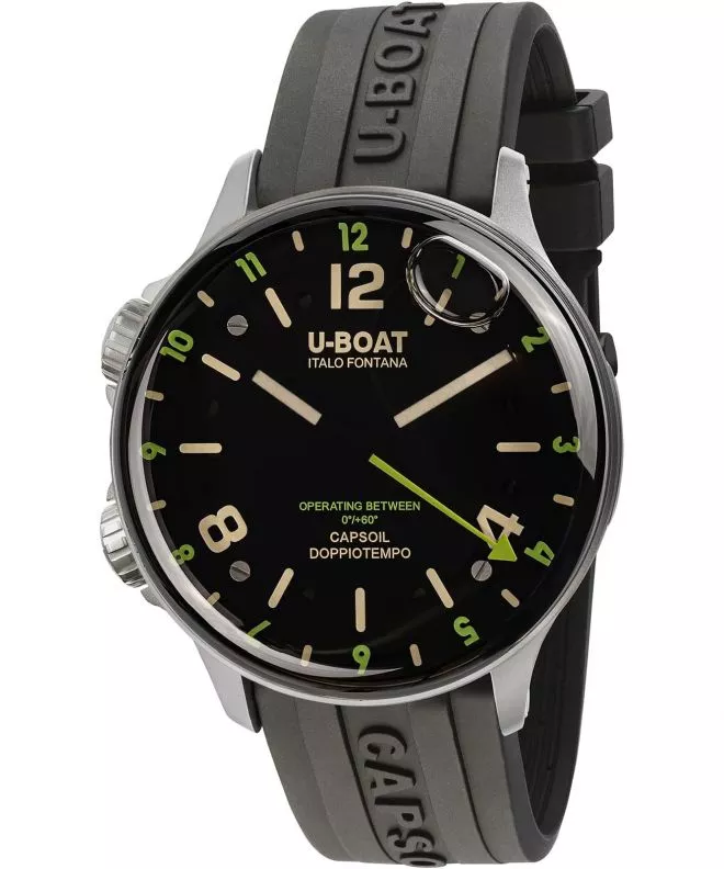 Ceas barbatesc U-Boat Capsoil Doppiotempo 45mm SS Green Rehaut 8838/B