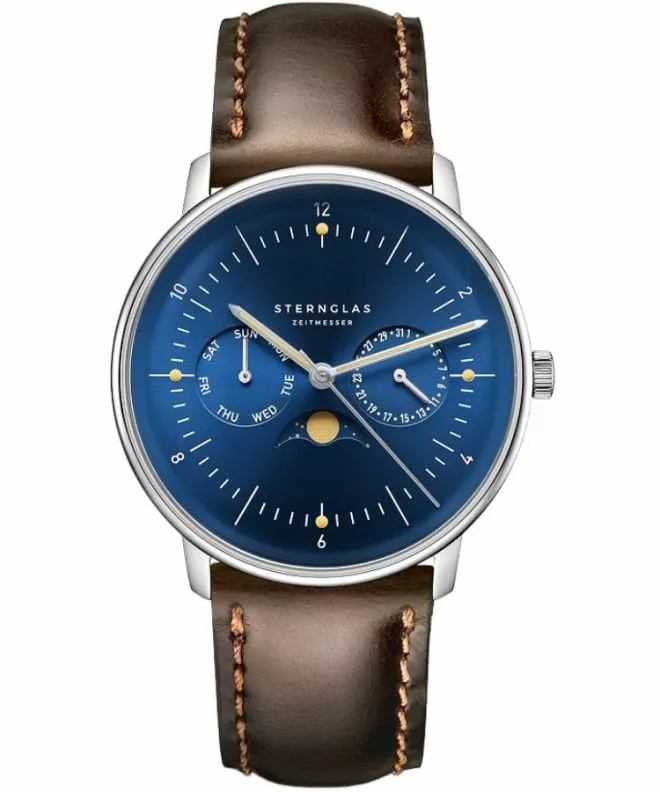 Ceas barbatesc Sternglas Naos Moonphase S01-NM06-BR03