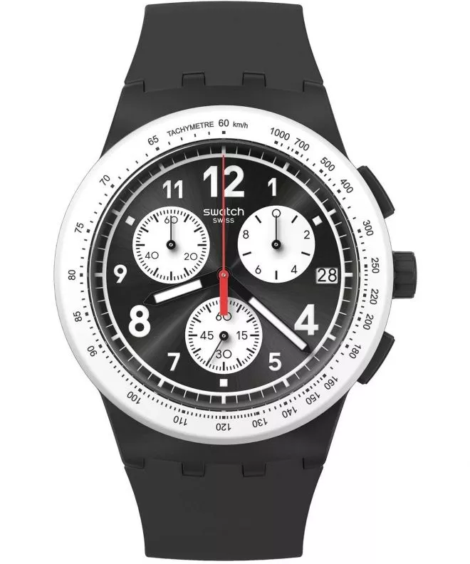 Ceas unisex Swatch Nothing Basic about Black Chrono SUSB420