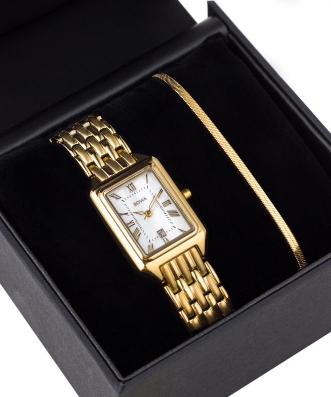 Ceas dama BOWA Barcelona Pearl Gold Steel 23 Gift Set BC234-154-144S-419-03