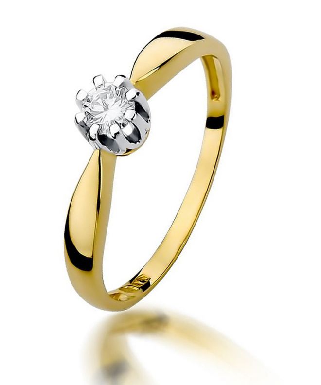 Inel Bonore - Aur 585 - Diamant 0,15 ct